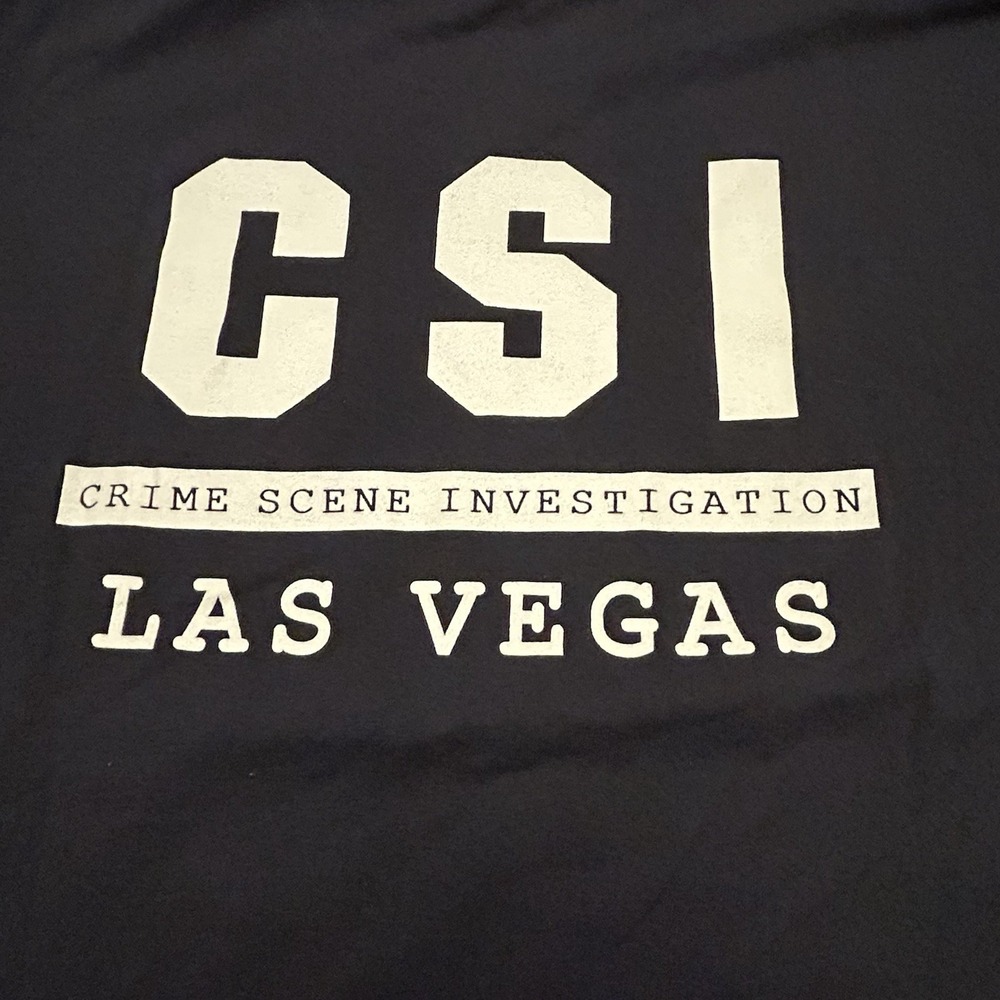 Vintage CSI Crime Scene Investigation Las Vegas Unit T-Shirt Navy Size Medium‎ - Picture 5 of 5